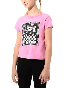 T-Shirt Vans Boxed Pink per Bambina
