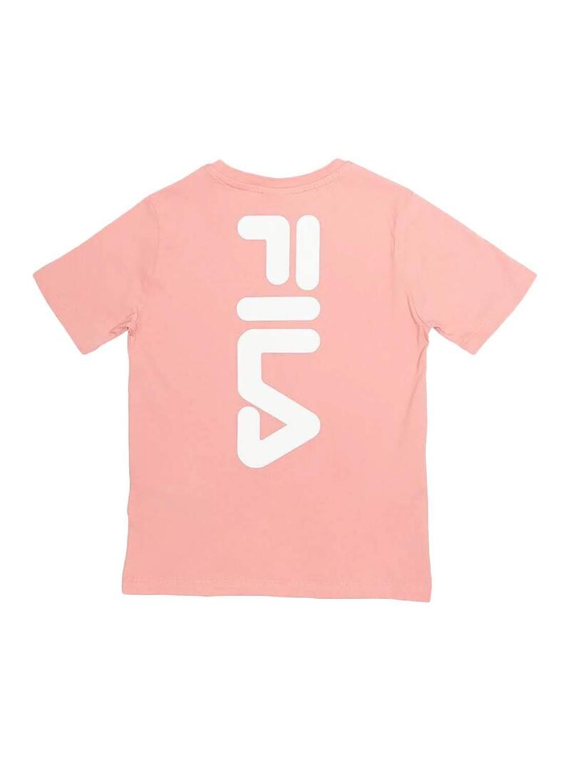 T-Shirt Fila Tarlo Rosa para Bambina