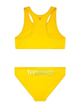 Bikini Tommy Hilfiger Logo Tropical Giallo Bambina