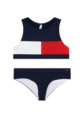 Bikini Tommy Hilfiger Flag Blu per Bambina