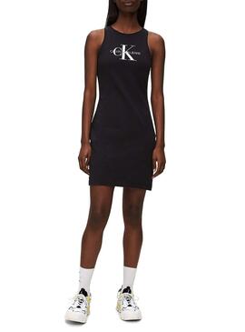Dress Calvin Klein Monogram Tank Black Donna