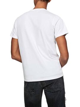 T-Shirt Pepe Jeans Edison Bianco per Uomo
