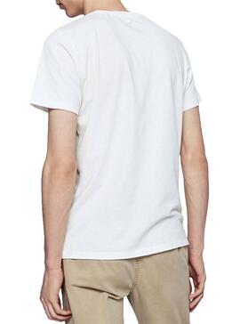 T-Shirt Pepe Jeans Merton Bianco per Uomo