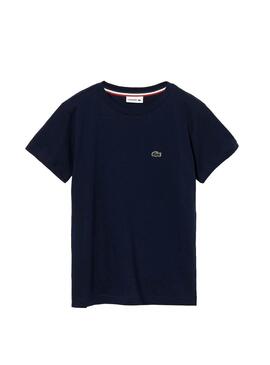 T-Shirt Lacoste Basic Blu Blu navy per Bambino
