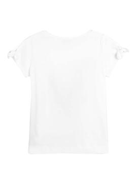 T-Shirt Mayoral Flip Flops Bianco per Bambina