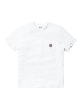 T-Shirt Carhartt Pocket Bianco per Uomo