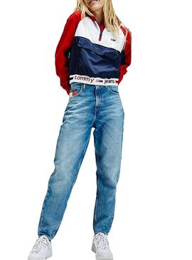 Giacca a vento Tommy Jeans Colorblock Logo Donna