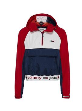 Giacca a vento Tommy Jeans Colorblock Logo Donna