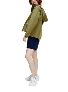 Giacca Tommy Jeans Logo Verde Para Donna