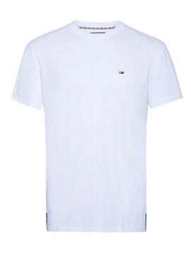 T-Shirt Tommy Jeans Solid Bianco  per Uomo
