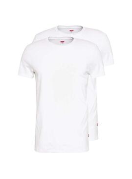 T-Shirt Levis Slim Bianco per Uomo