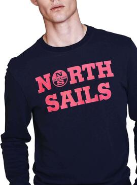 Felpe North Sails Graphic Blu per Uomo