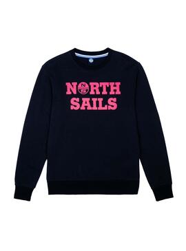 Felpe North Sails Graphic Blu per Uomo