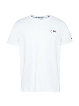 T-Shirt Tommy Jeans Chest Logo Bianco 