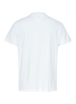 T-Shirt Tommy Jeans Chest Stripe Bianco  Uomo