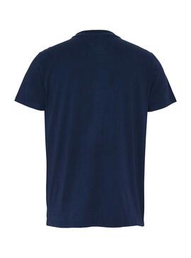 T-Shirt Tommy Jeans Logo verticale Blu 