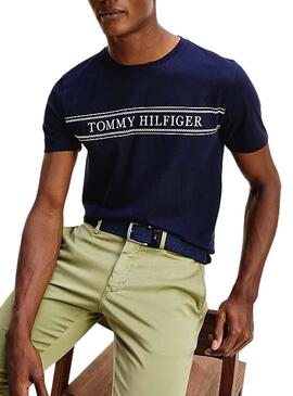 Cintura Tommy Hilfiger intrecciata Blu per Uomo