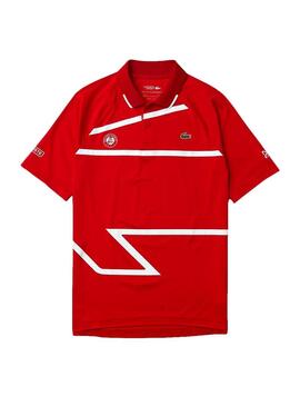 Polo Lacoste Roland Garros Croco Rosso Uomo