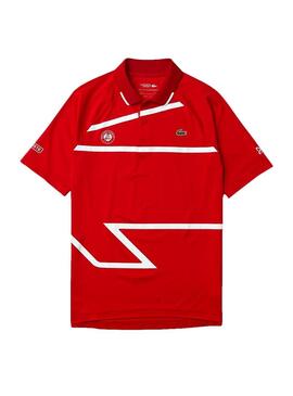 Polo Lacoste Roland Garros Croco Rosso Uomo