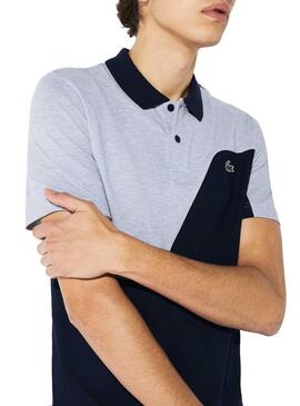 Polo Lacoste Wave Gris per Uomo