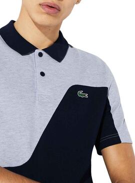 Polo Lacoste Wave Gris per Uomo