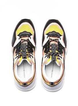 Sneaker Tommy Jeans Chunky Giallo per Donna