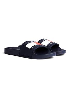 Flip Flops Tommy Jeans Flag Blu per Donna