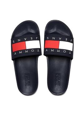 Flip Flops Tommy Jeans Flag Blu per Donna