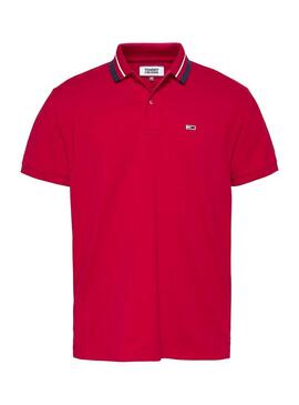 Polo Tommy Jeans Classic Rosso per Uomo