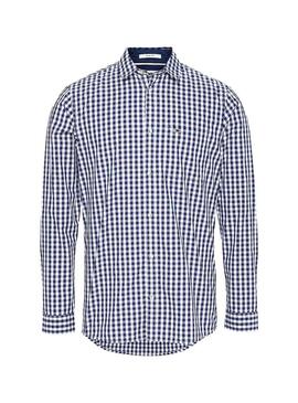 Camicia Tommy Jeans Overdye Blu per Uomo