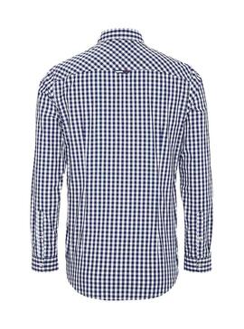 Camicia Tommy Jeans Overdye Blu per Uomo