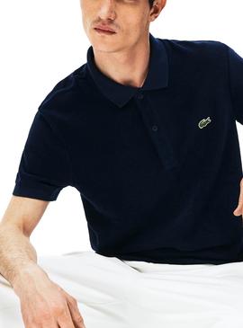 Polo Lacoste Plush Blu Navy per Uomo