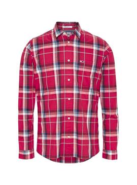 Camicia Tommy Jeans Essential Check Rosso