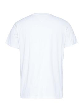 T-Shirt Tommy Jeans Pocket Bianco  per Uomo
