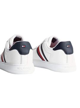 Sneaker Tommy Jeans Essential Leather Bianco 
