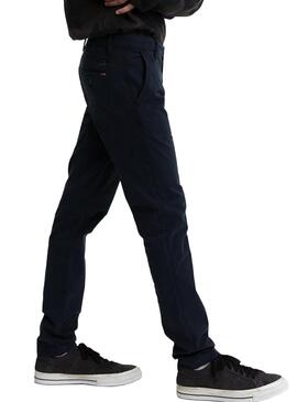 Pantaloni Levis Chino Slim Blu Navy per Uomo