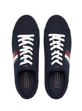Sneaker Tommy Hilfiger Stripes Blu per Uomo