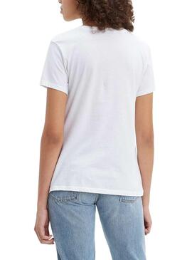T-Shirt Levis Super Mario Bianco  per Donna