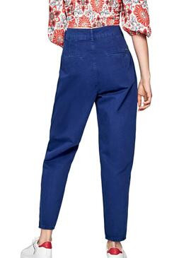 Pantaloni Pepe Jeans Mamba Blu per Donna