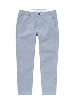 Pantaloni Pepe Jeans Maura Stripe Blu per Donna