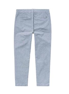 Pantaloni Pepe Jeans Maura Stripe Blu per Donna