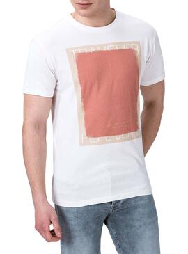 T-Shirt Pepe Jeans Philipe Bianco  per Uomo