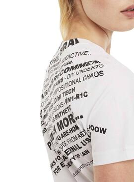 T-Shirt Diesel Sily Bianco  per Donna