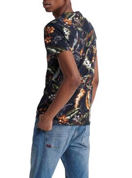 T-Shirt Superdry Tropical Blu per Uomo