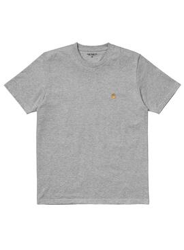 T-Shirt Carhartt Chase Grigio per Uomo