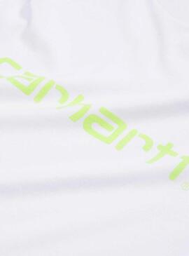 T-Shirt Carhartt Script Embroidery Bianco Uomo