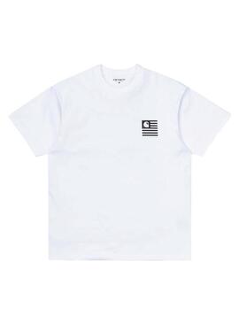 T-Shirt Carhartt State Chromo Bianco per Uomo
