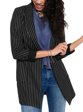 Blazer Only Baker Rayas Nero per Donna