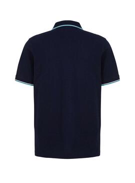 Polo Lacoste Strip Blu per Uomo