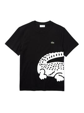 T-Shirt Lacoste Maxi Logo Nero per Uomo